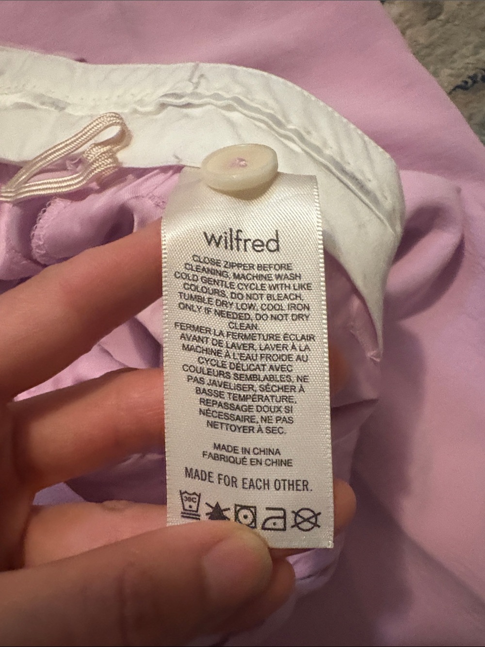 Aritzia Wilfred Effortless Pant in Cloudy Lilac - Picture 4 of 9